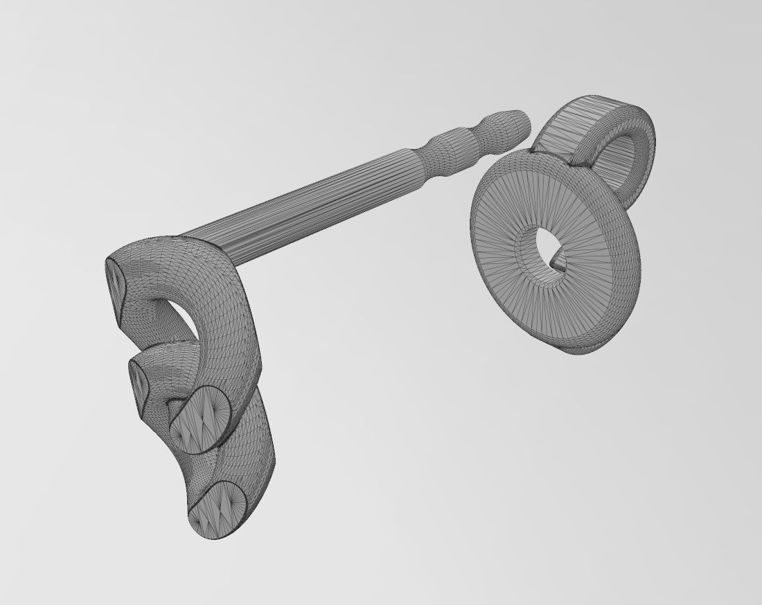 Double cuban chain link stud earring 3D print model_14