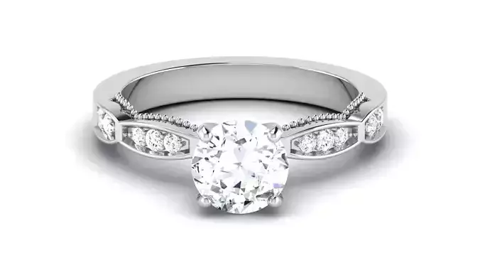 Solitaire Wedding Engagement Ring Bridal Ring