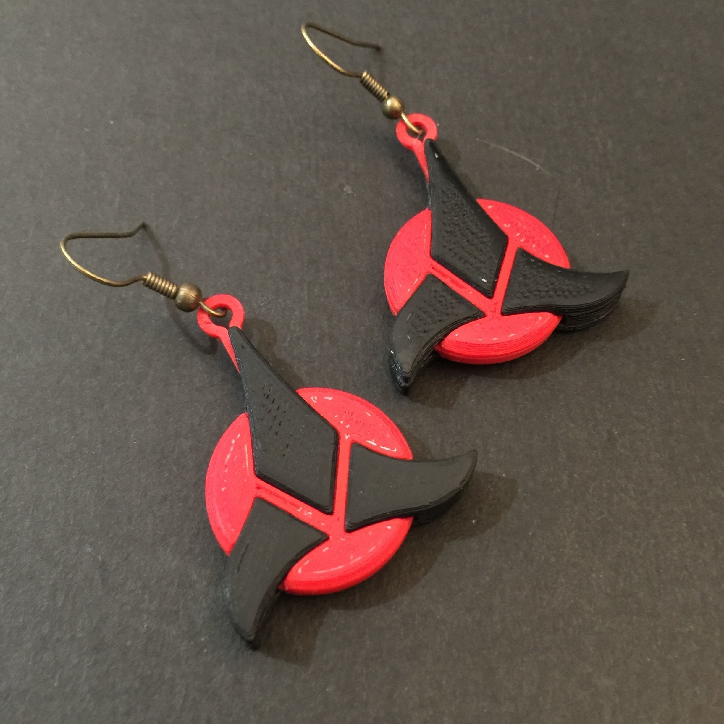 Klingon Imperial Trefoil Earrings 3D print model_4