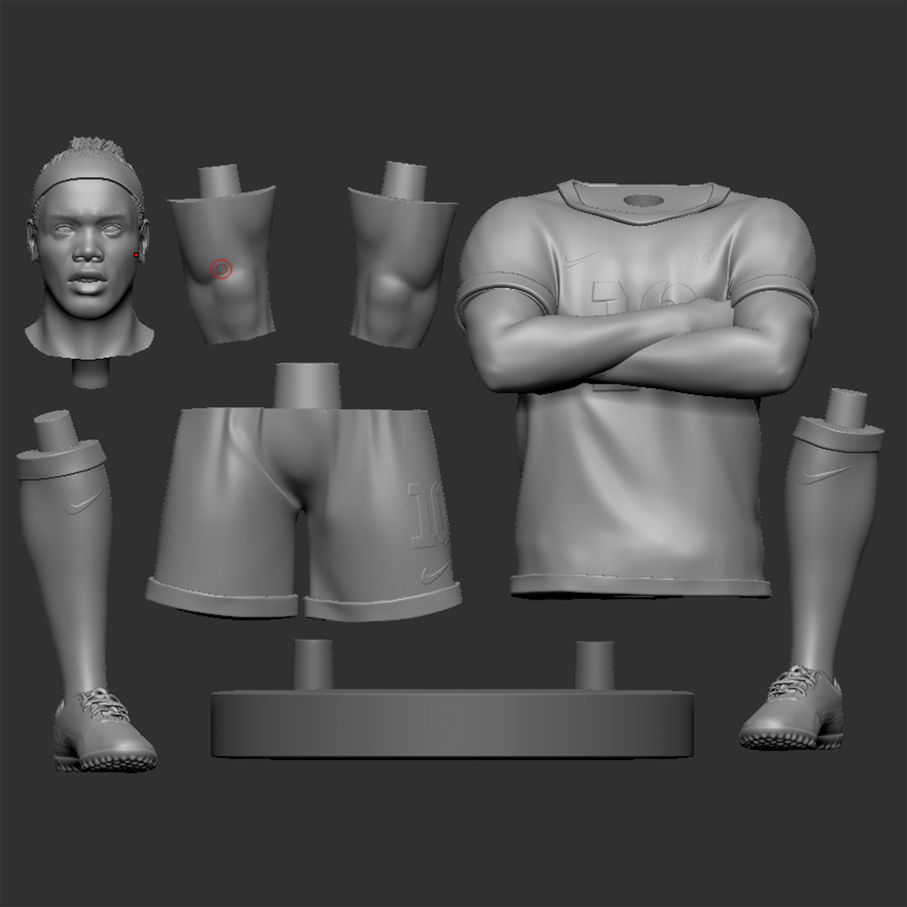 Ronaldinho Gaucho 3D Printable 3D print model_2