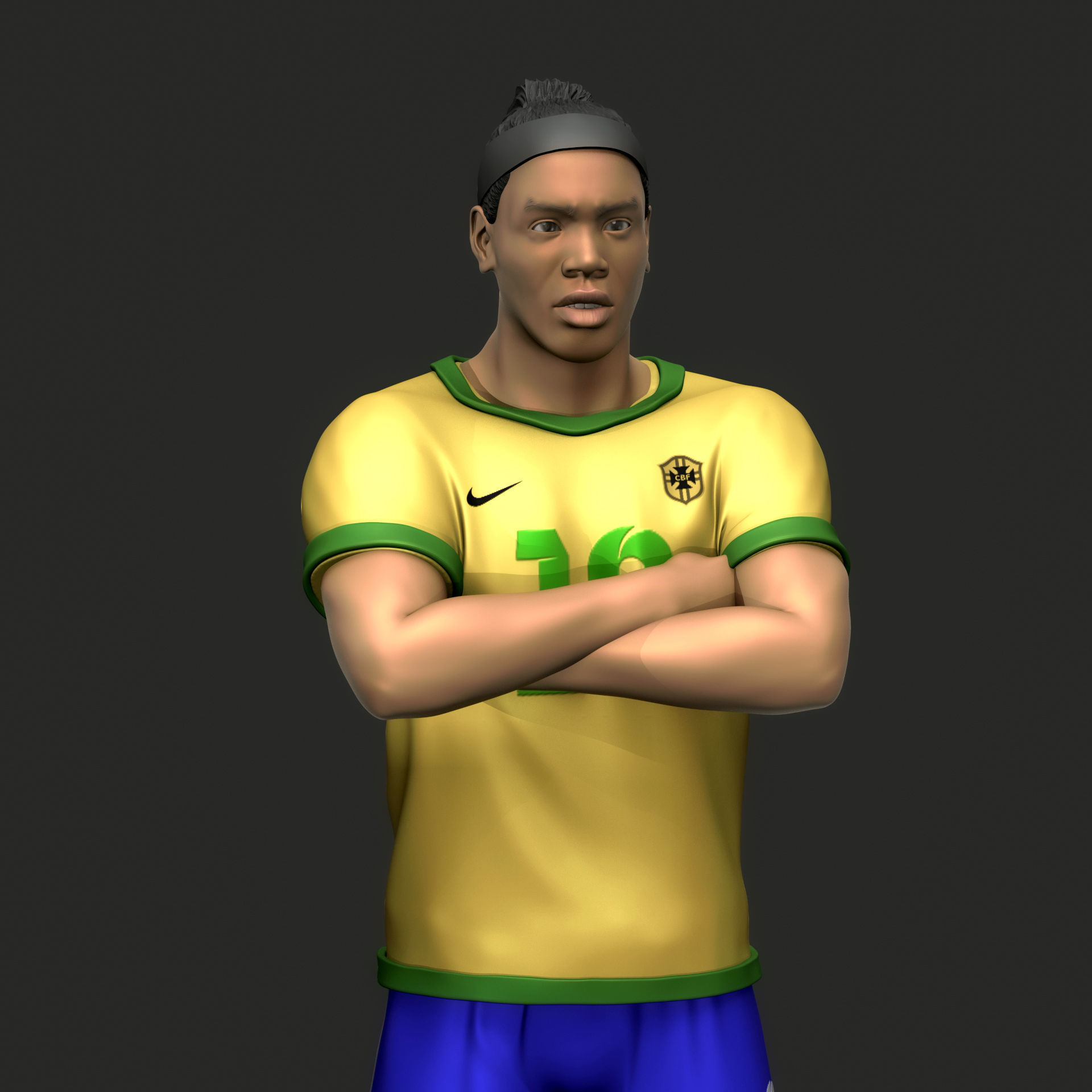 Ronaldinho Gaucho 3D Printable 3D print model_13