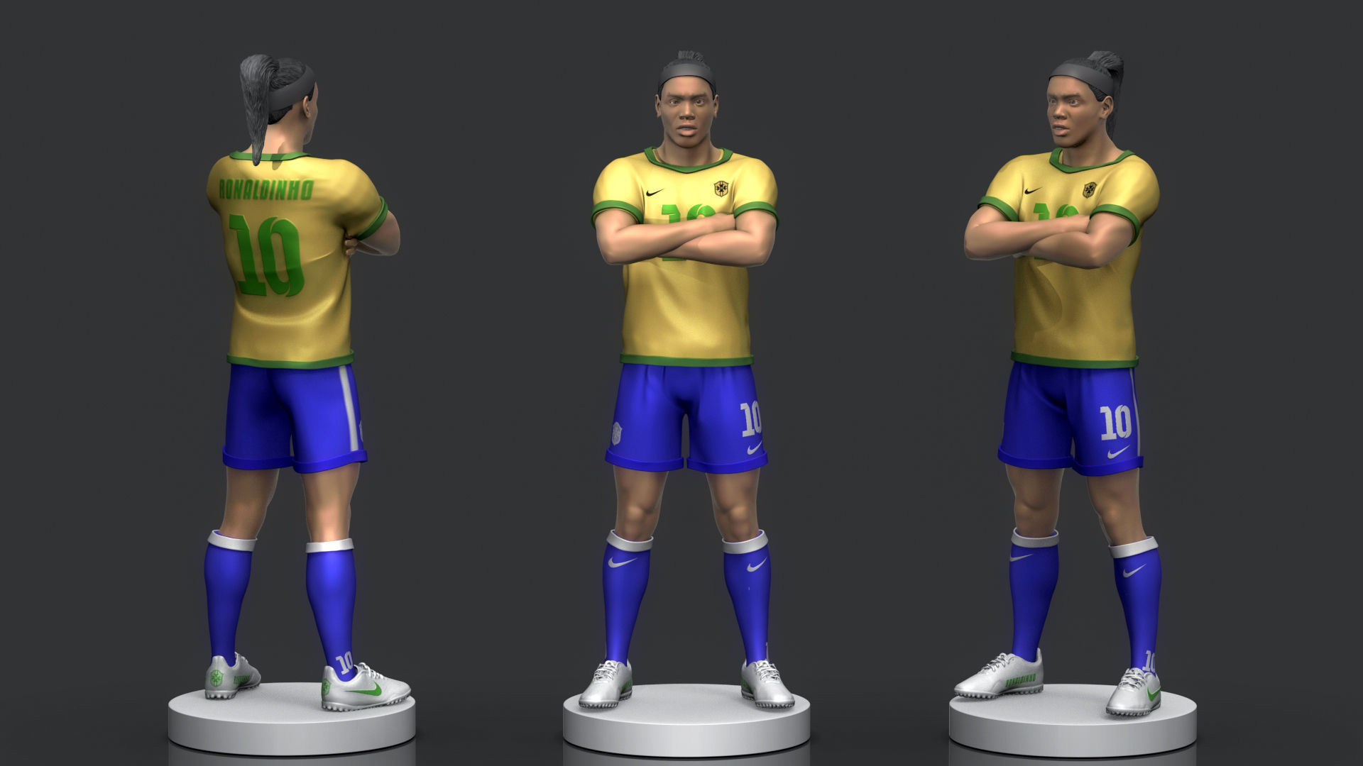 Ronaldinho Gaucho 3D Printable 3D print model_1