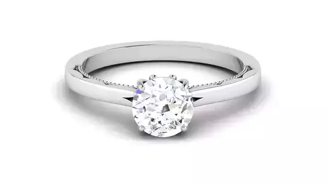 Solitaire Wedding Engagement Ring 