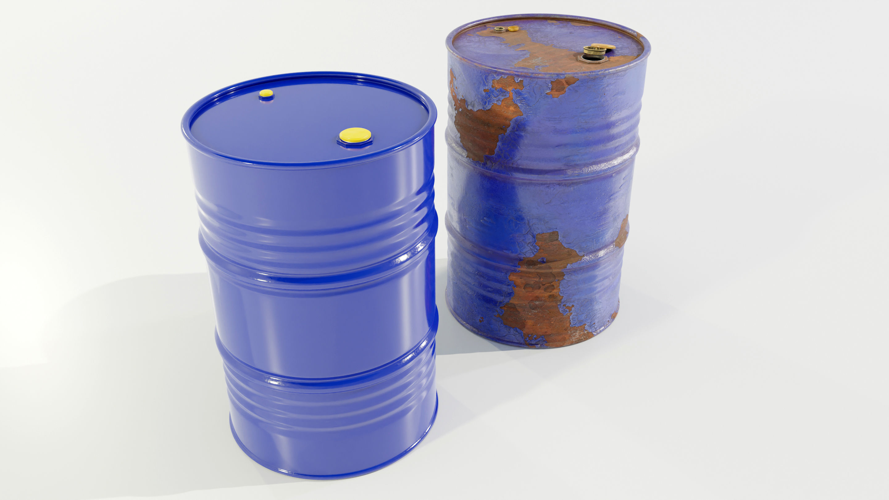 Steel Barrels 3D model_2