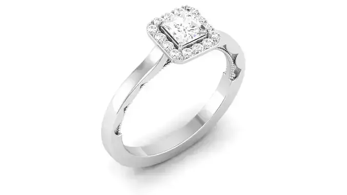 Solitaire Wedding Engagement Princess Stone Bridal Ring