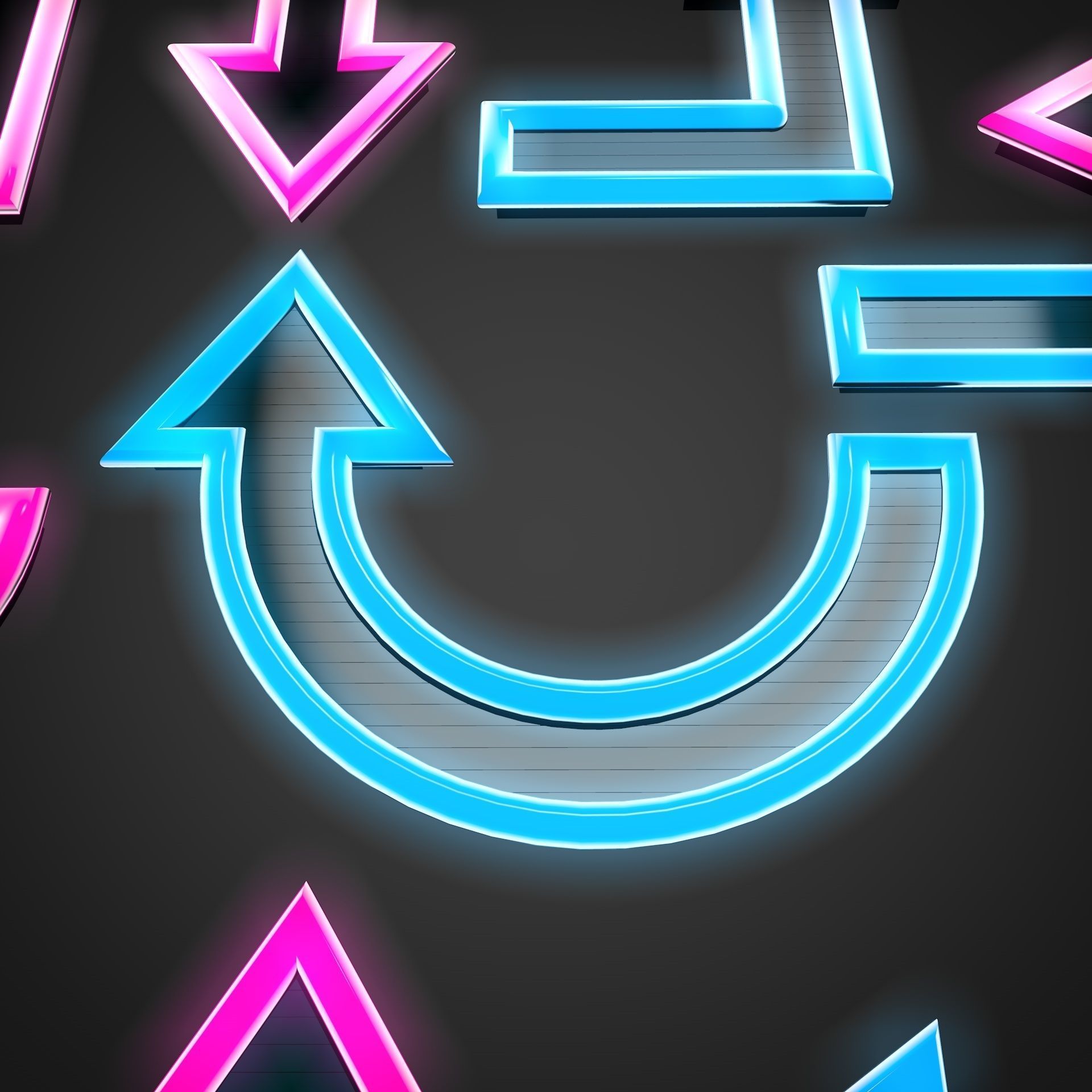 18 Neon Arrows Low Poly Sci-Fi Collection Pack Low-poly 3D model_7