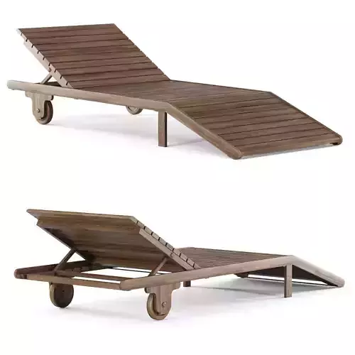 Mary wooden single sunbed by Bpoint Design 