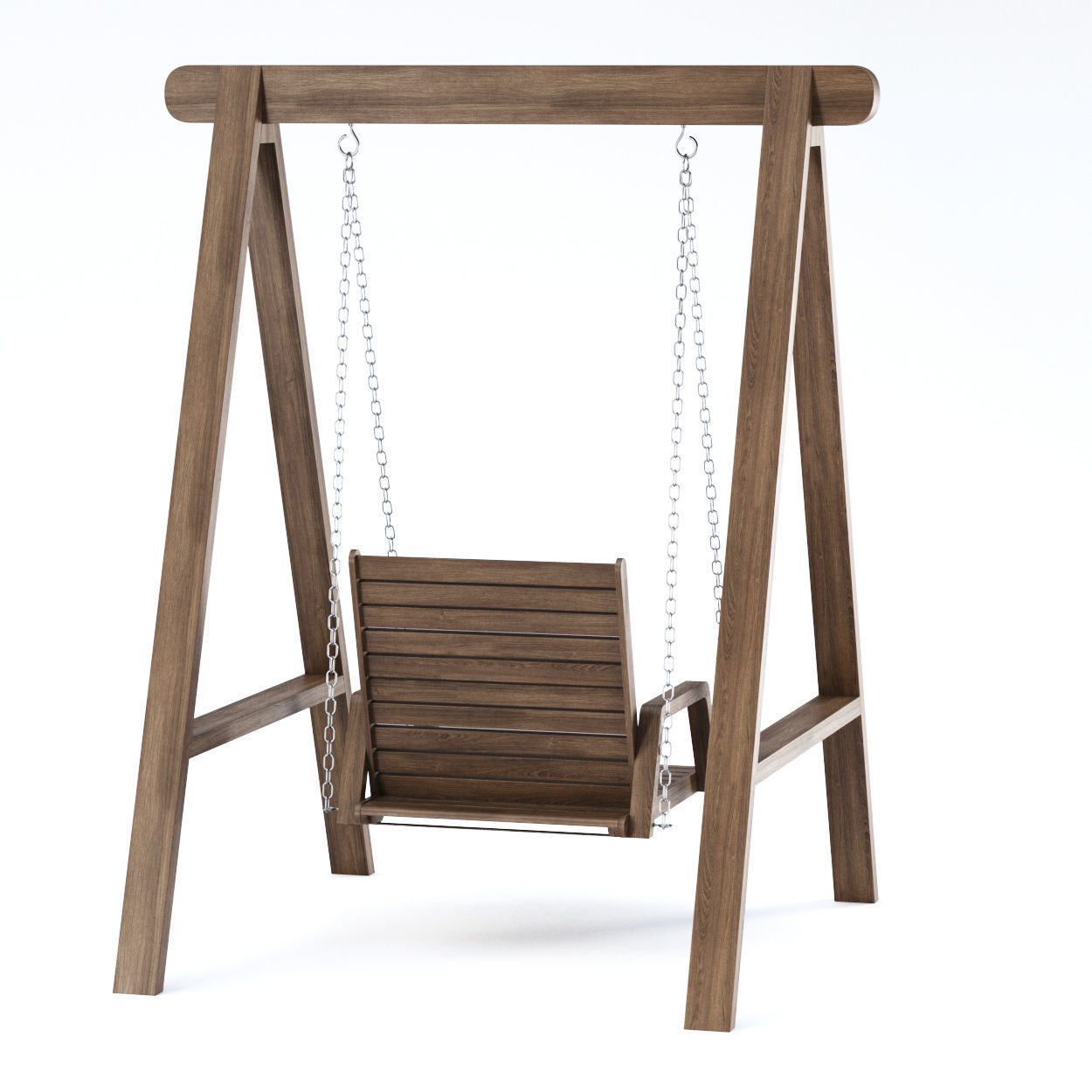 Mary wooden single garden swing MR40 by Bpoint Design 3D model_2