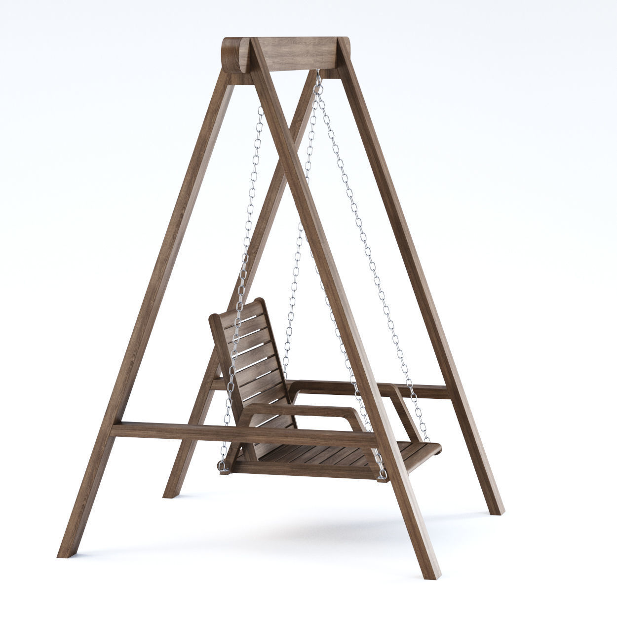 Mary wooden single garden swing MR40 by Bpoint Design 3D model_1