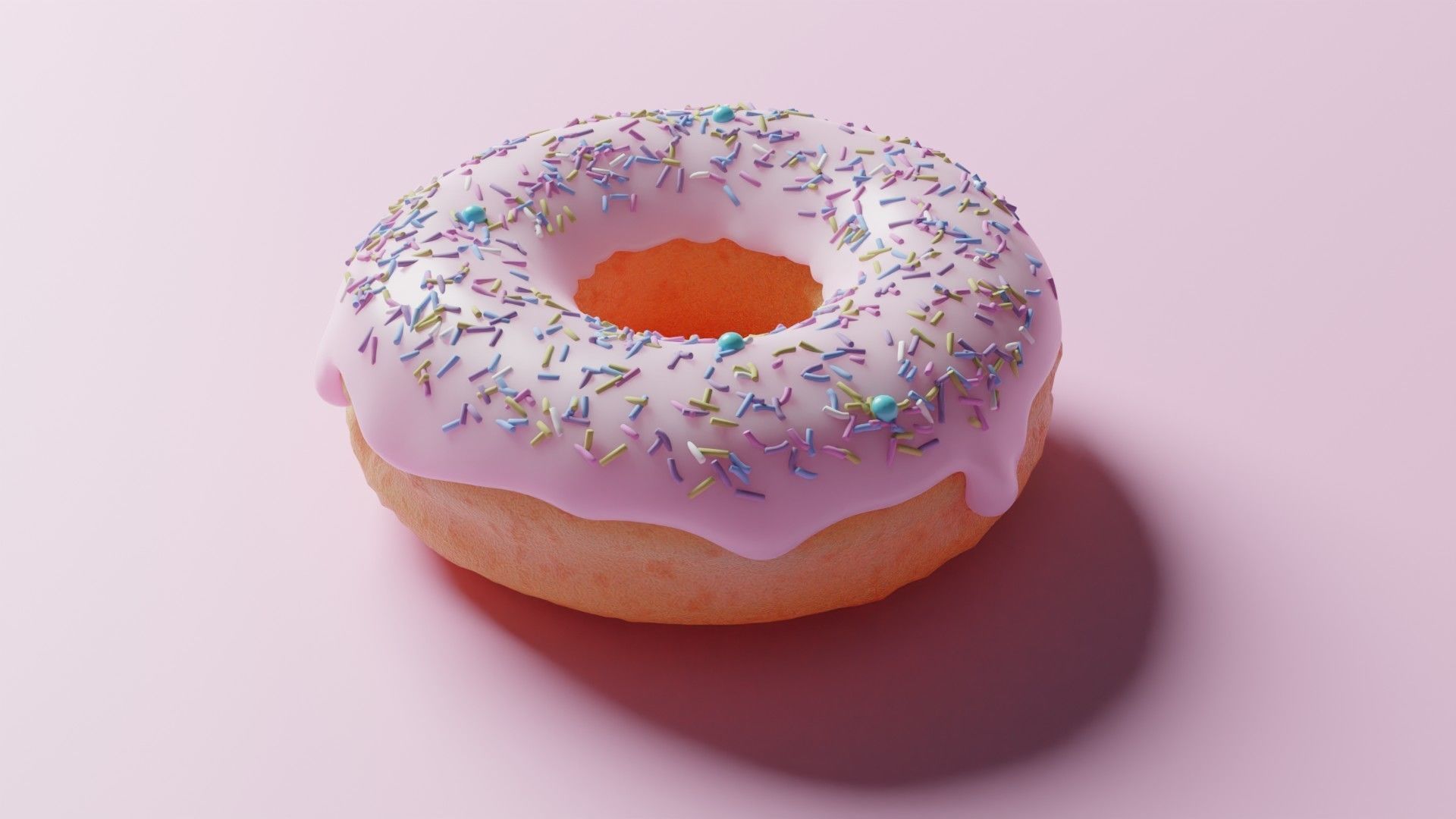 Donut and Coffee Cup 3D Model Free 3D model_2