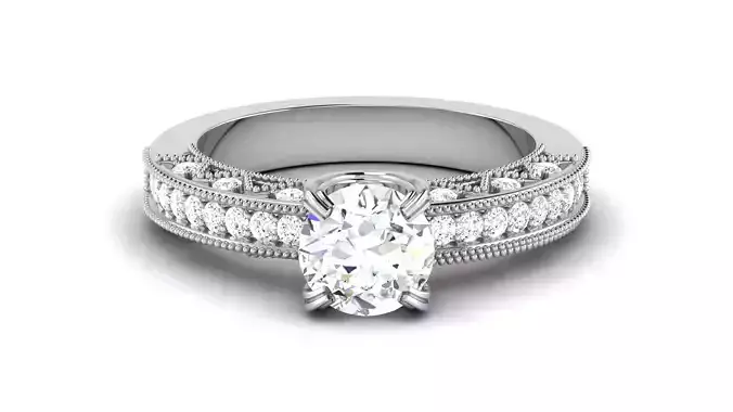 Solitaire Wedding Engagement Ring  Bridal Ring