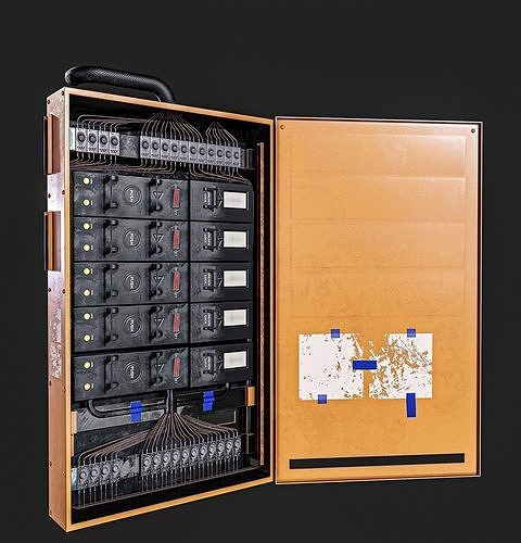 Electric Fuse Box   3 Types Low-poly 3D model
