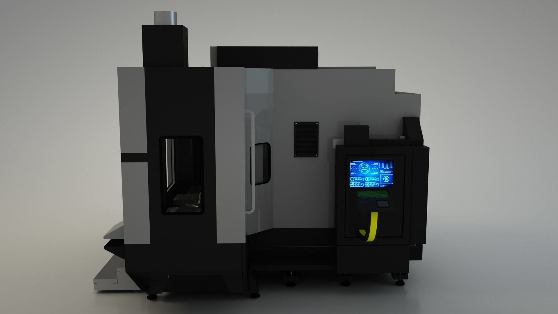 CNC Milling Machine   3D model_3