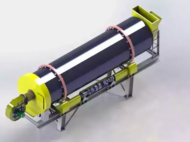asphalt plant dryer 160 t   h  3D model