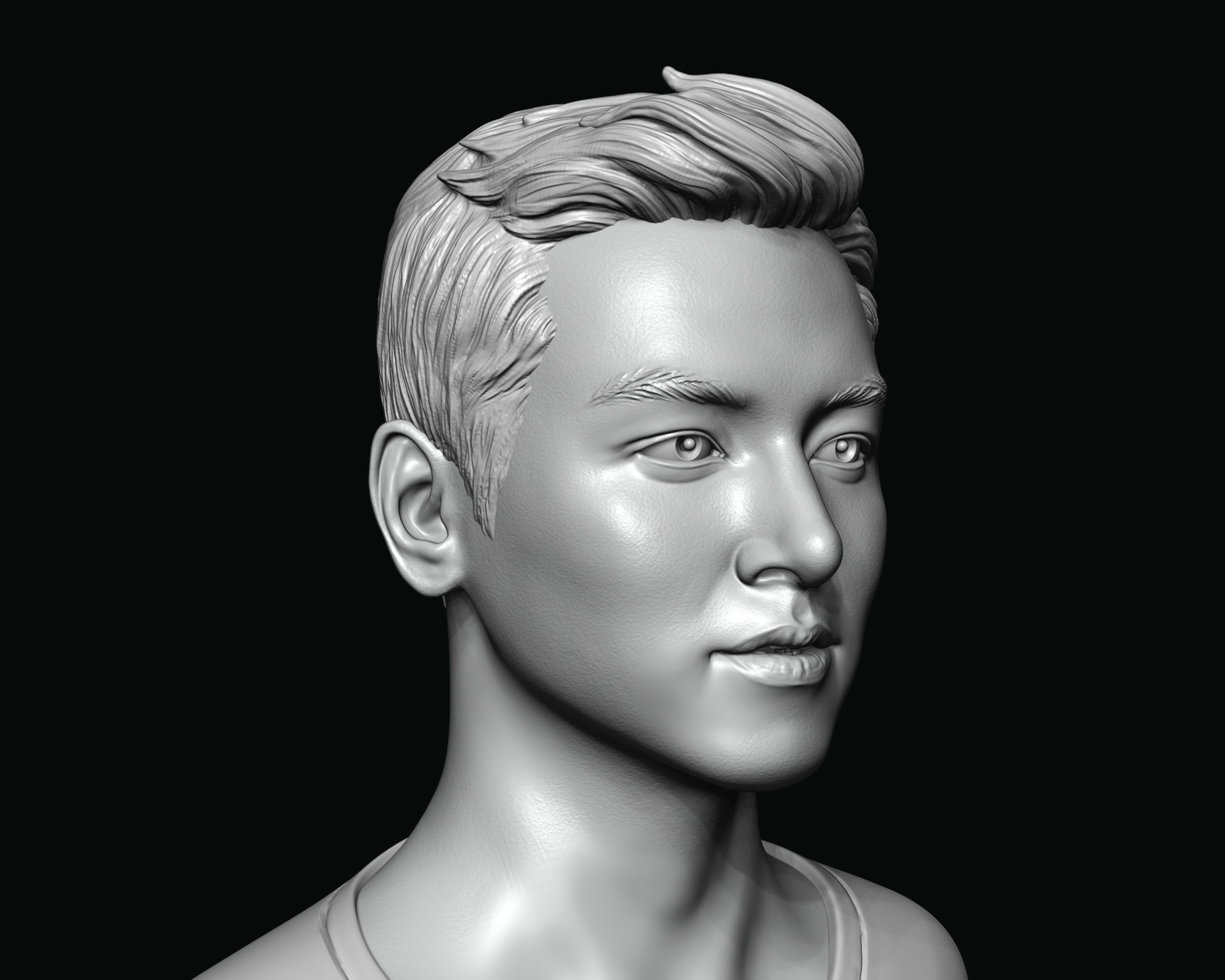 Ji Chang-wook portrait 3D print model_8