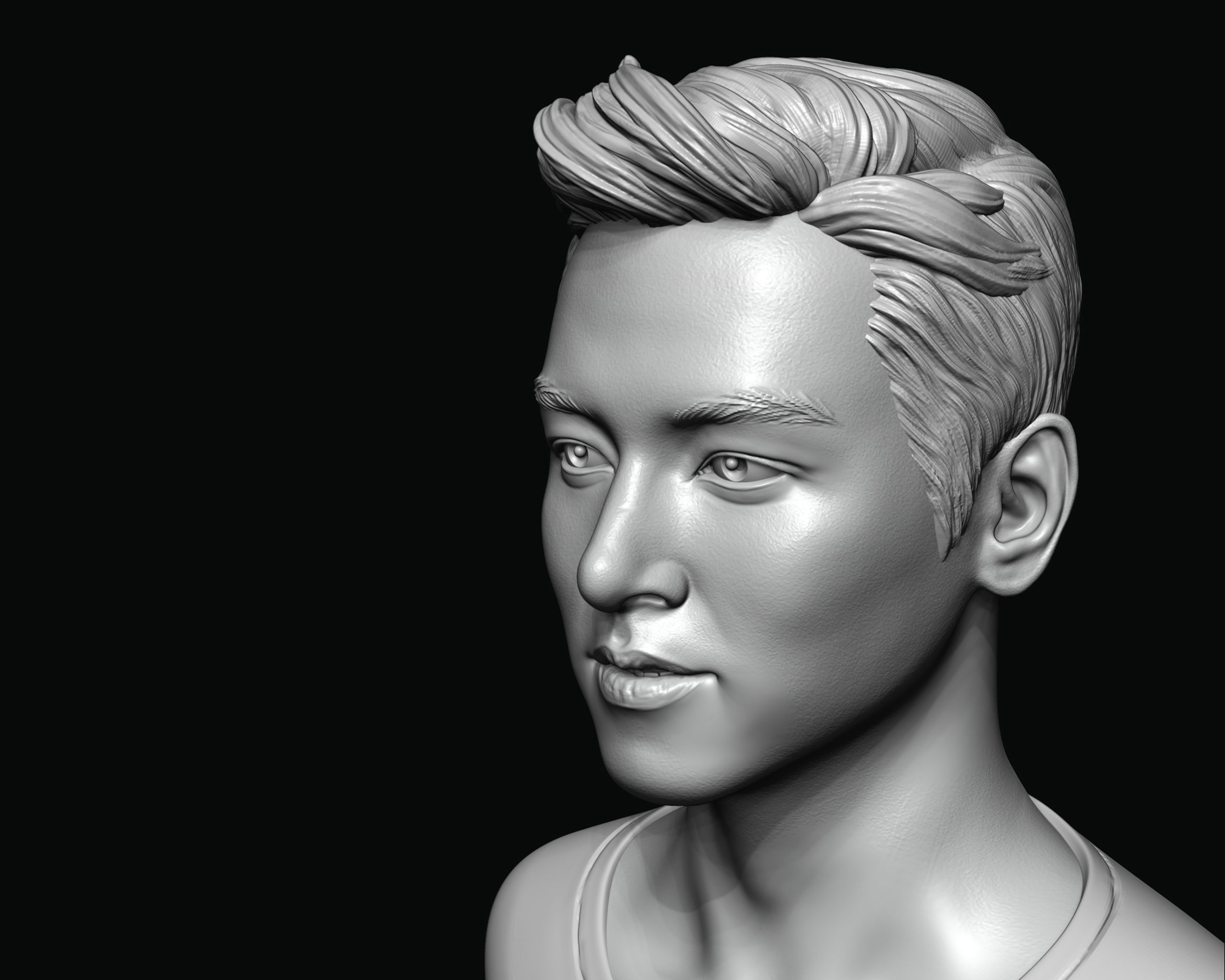 Ji Chang-wook portrait 3D print model_7
