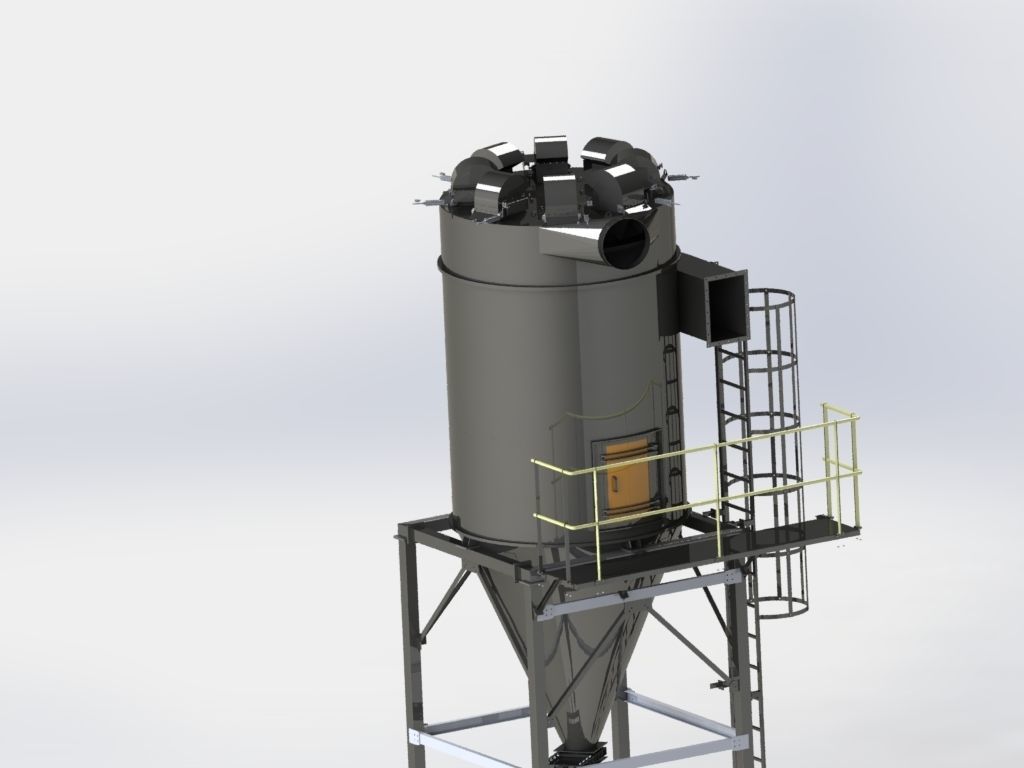 reverse air filter 7500m3 capacity 3D model_6