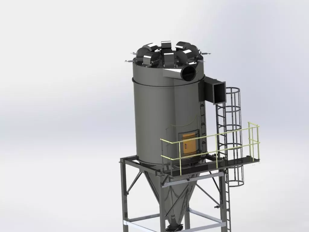 reverse air filter 7500m3 capacity 3D model_0