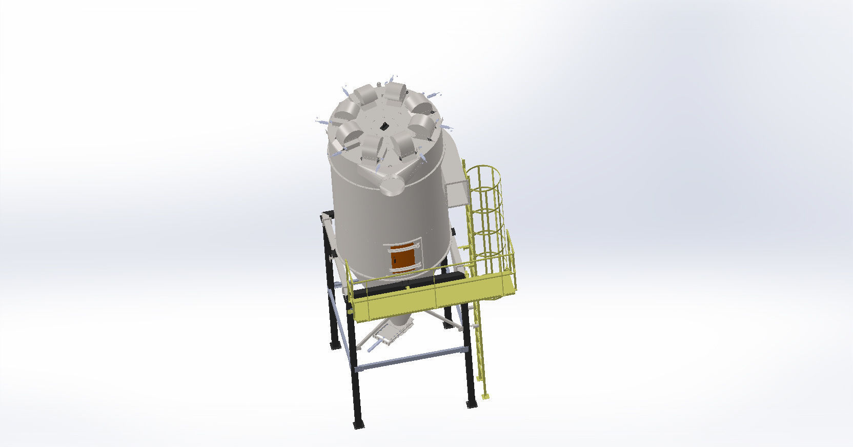 reverse air filter 7500m3 capacity 3D model_10