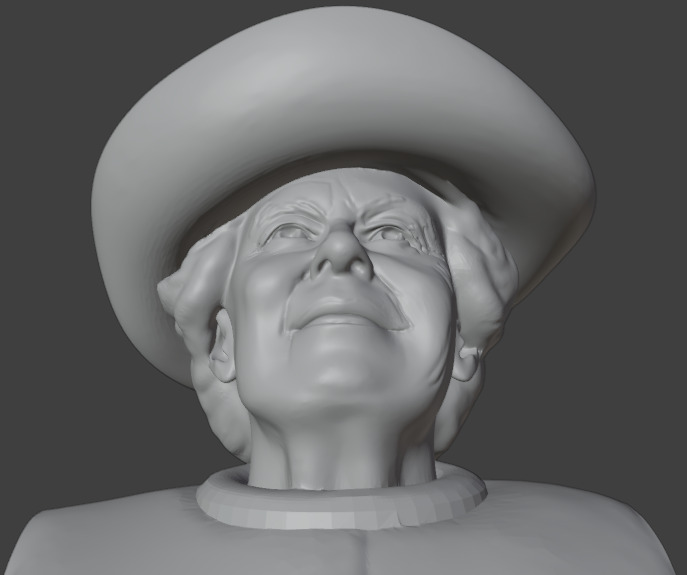 Queen Elizabeth 3D print model_7