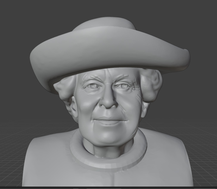 Queen Elizabeth 3D print model_8