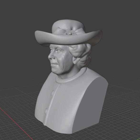 Queen Elizabeth 3D print model_15