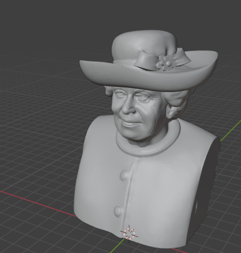 Queen Elizabeth 3D print model_4