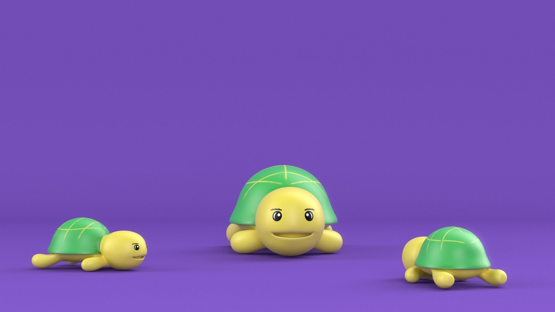 Bath toys Low-poly 3D model_3