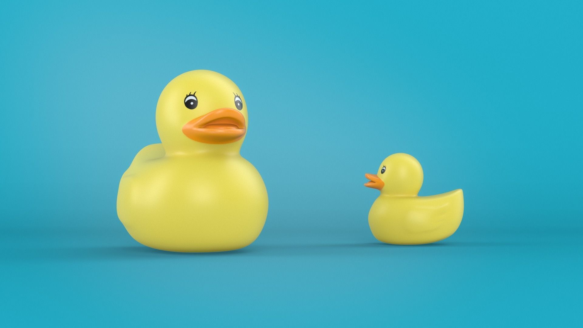 Bath toys Low-poly 3D model_2