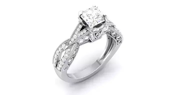 Solitaire Wedding Engagement Ring Princess  Bridal Ring