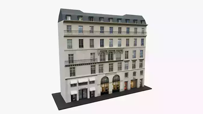 Typical Parisian Apartment 3d Building 05 3D model