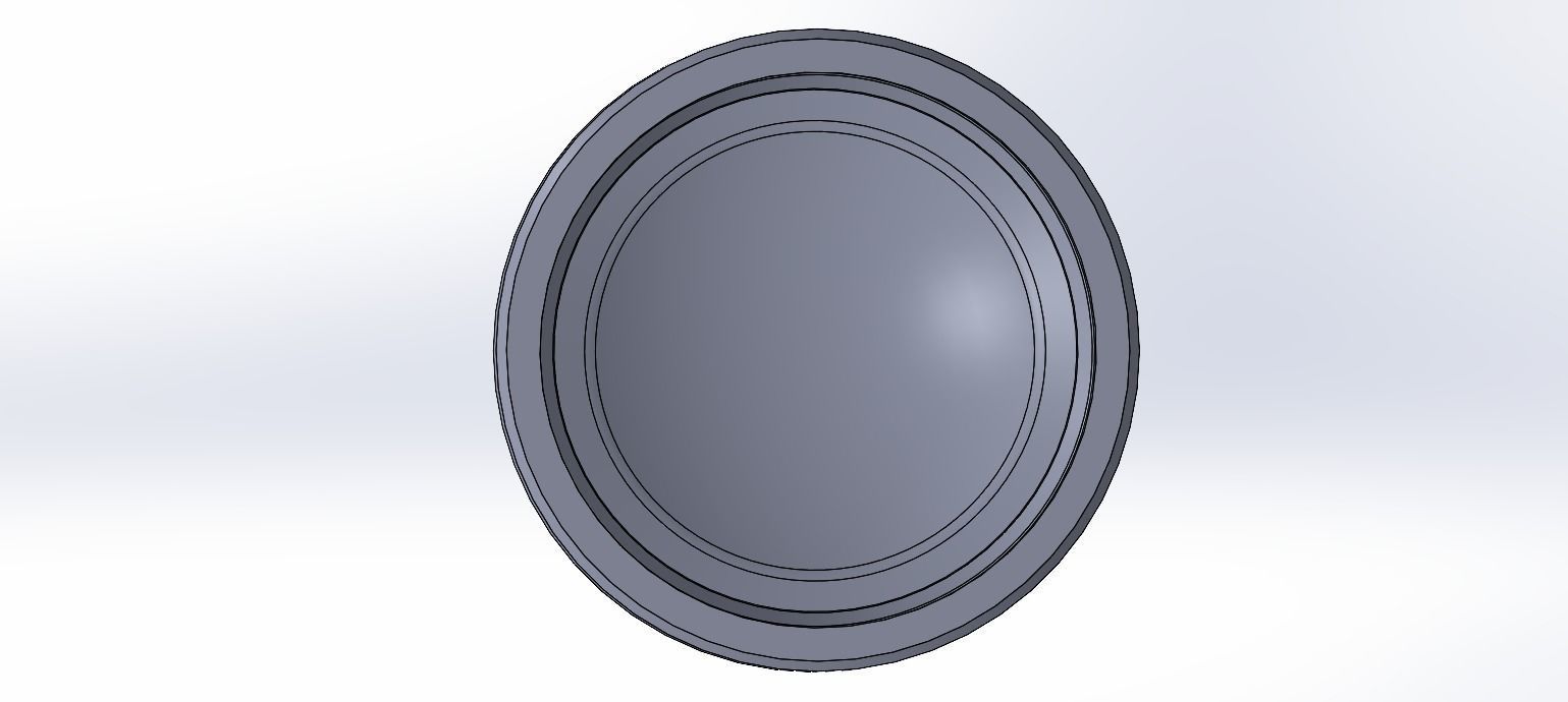 Shock absorber bottom cover 3D print model_3