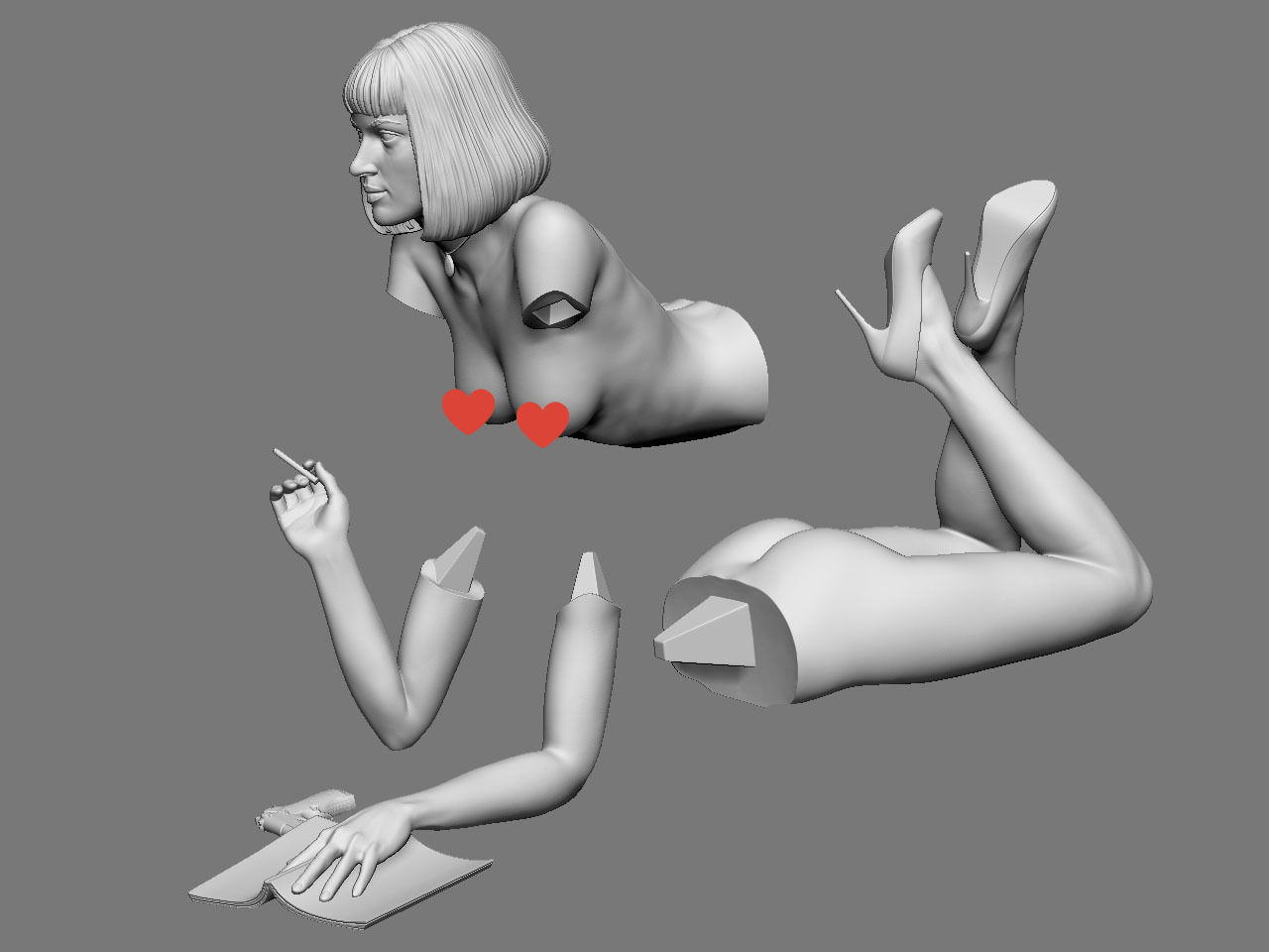 Mia Wallace NSFW 3D print model_39