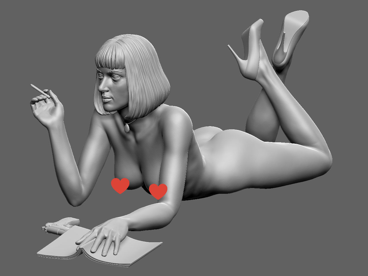 Mia Wallace NSFW 3D print model_8
