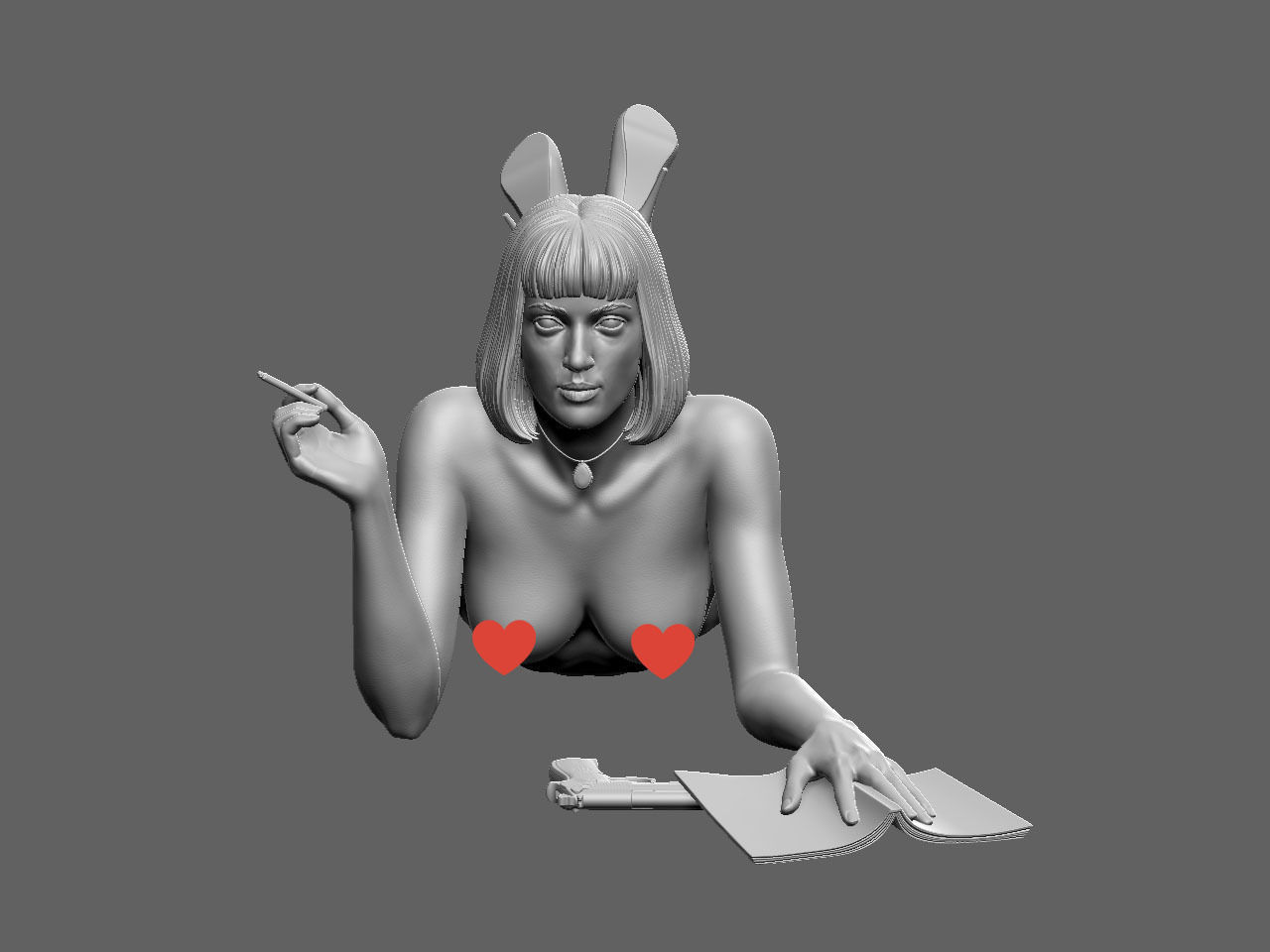 Mia Wallace NSFW 3D print model_1