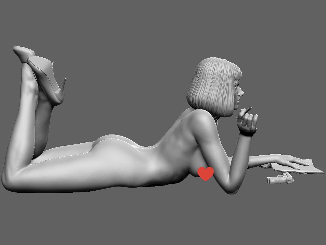 Mia Wallace NSFW 3D print model_3