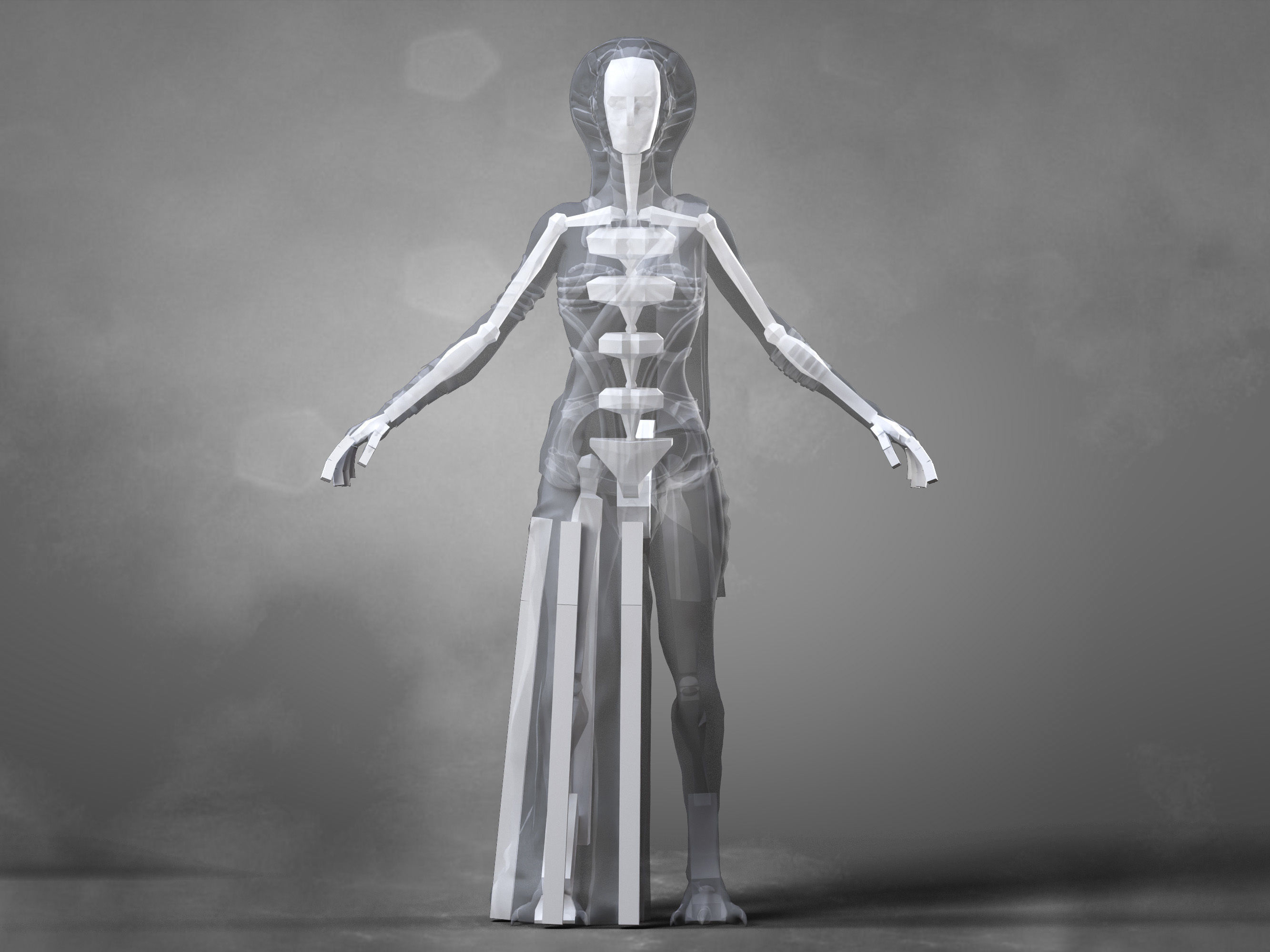 Reptilian Queen  Low-poly 3D model_6