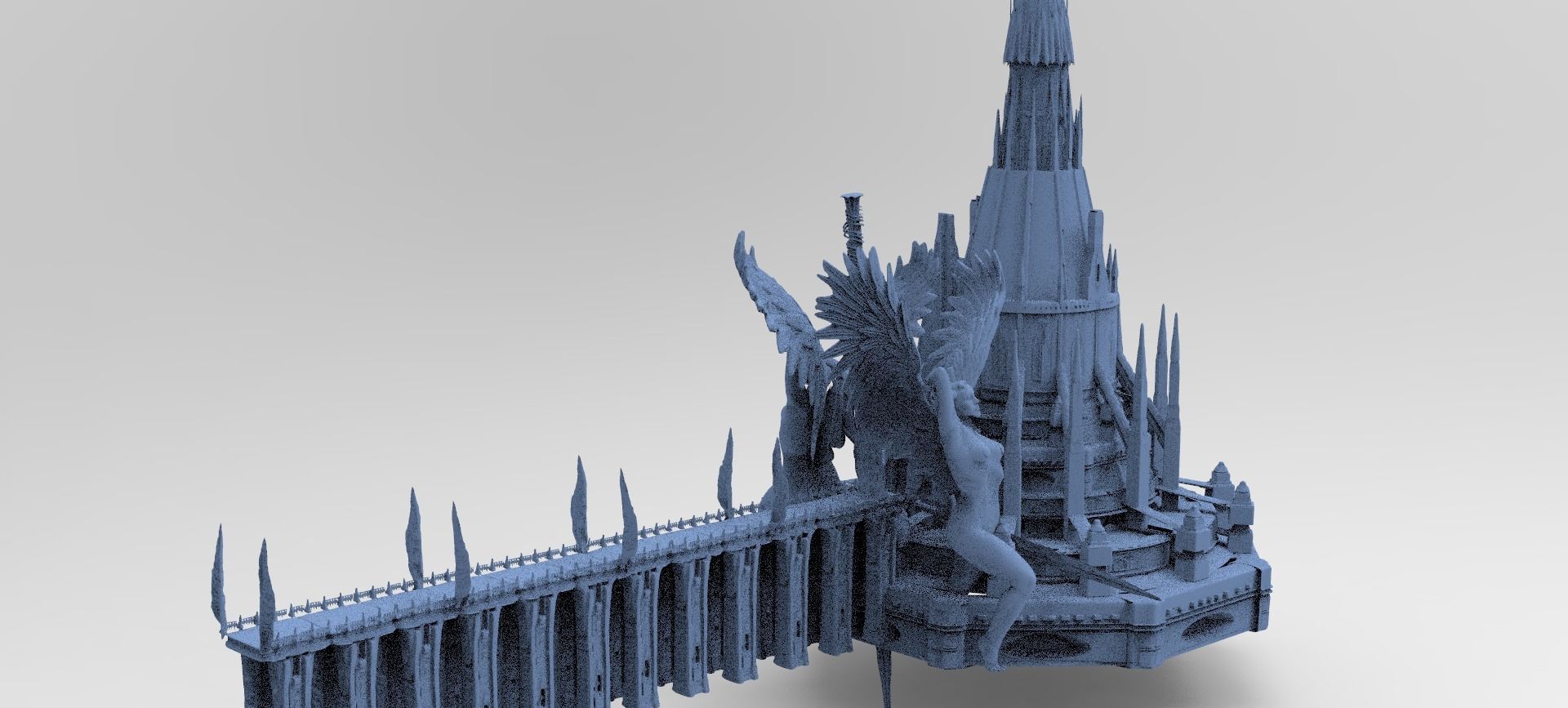 King Arthur Palace bridge 4 3D model_1