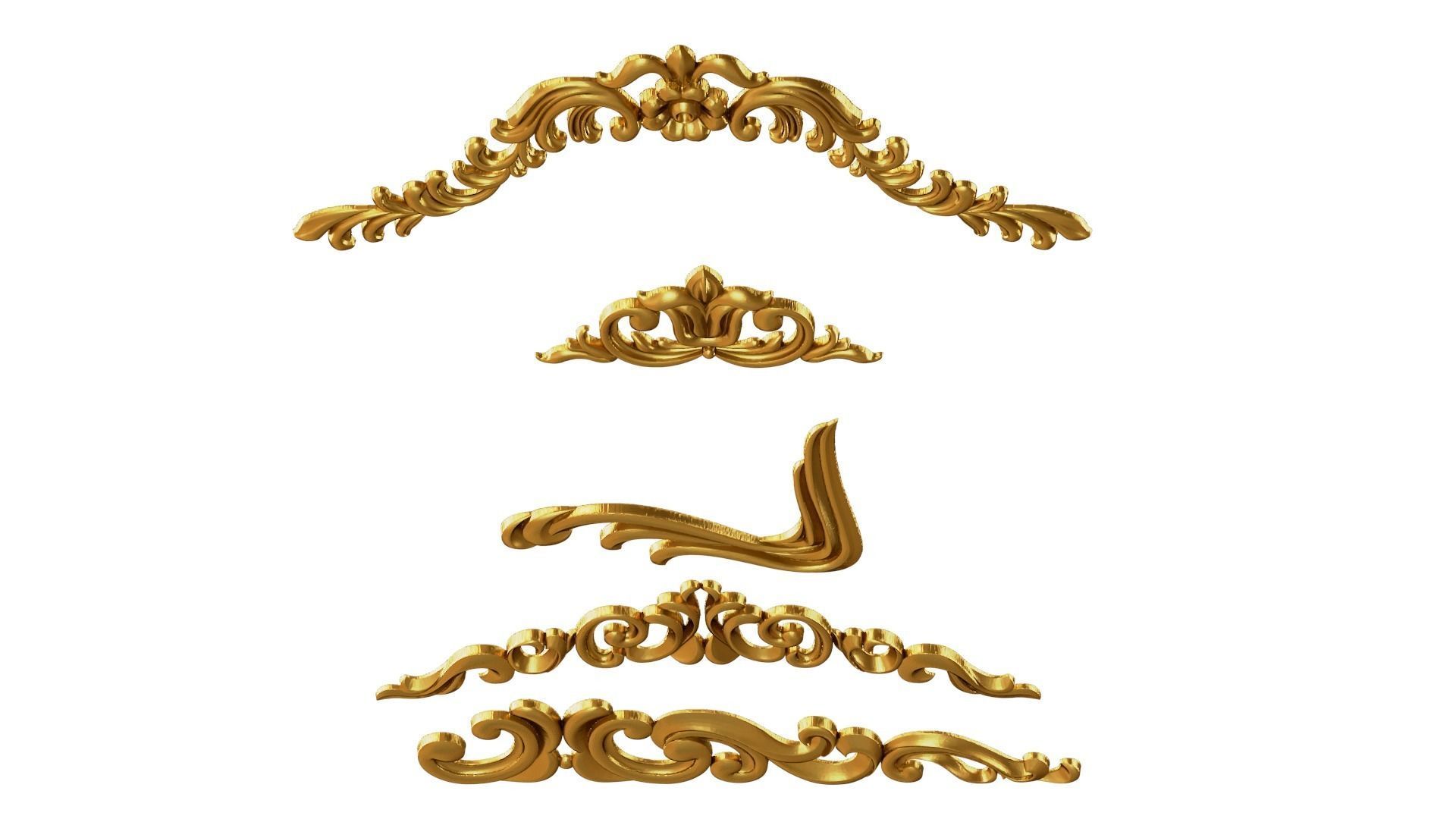 Classic decor ornament 193 3D model_5