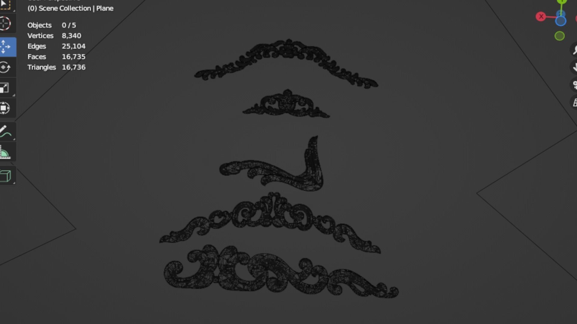 Classic decor ornament 193 3D model_7