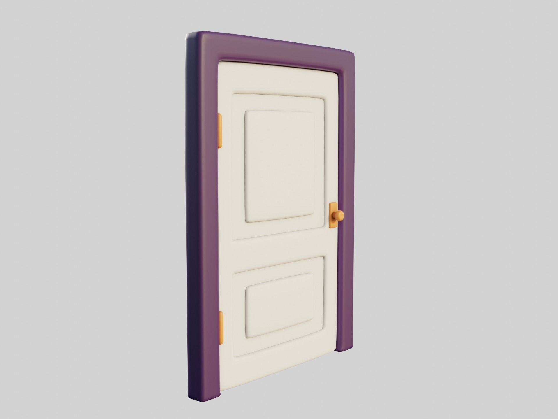 Cartoon Door 6a 3D model_6