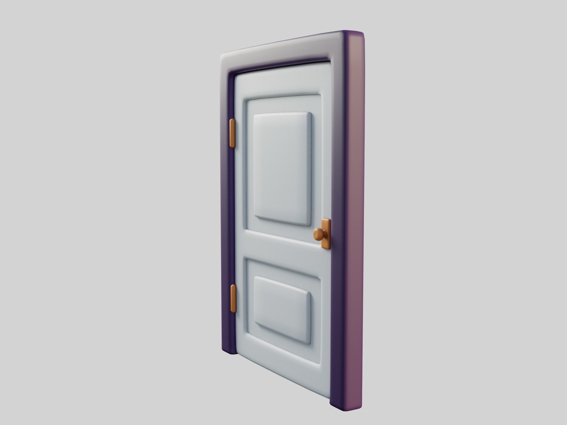 Cartoon Door 6a 3D model_3