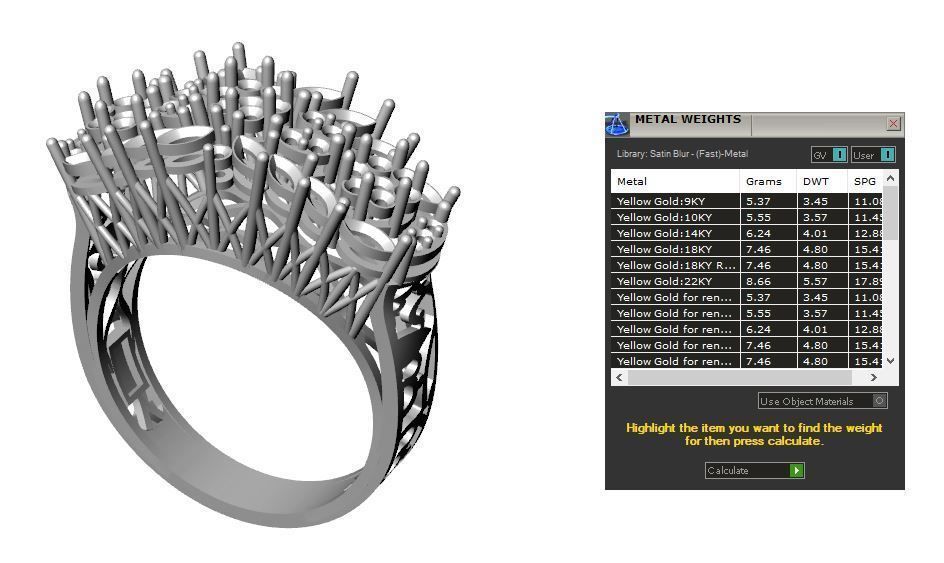Jewelry ring 170 3D print model_7