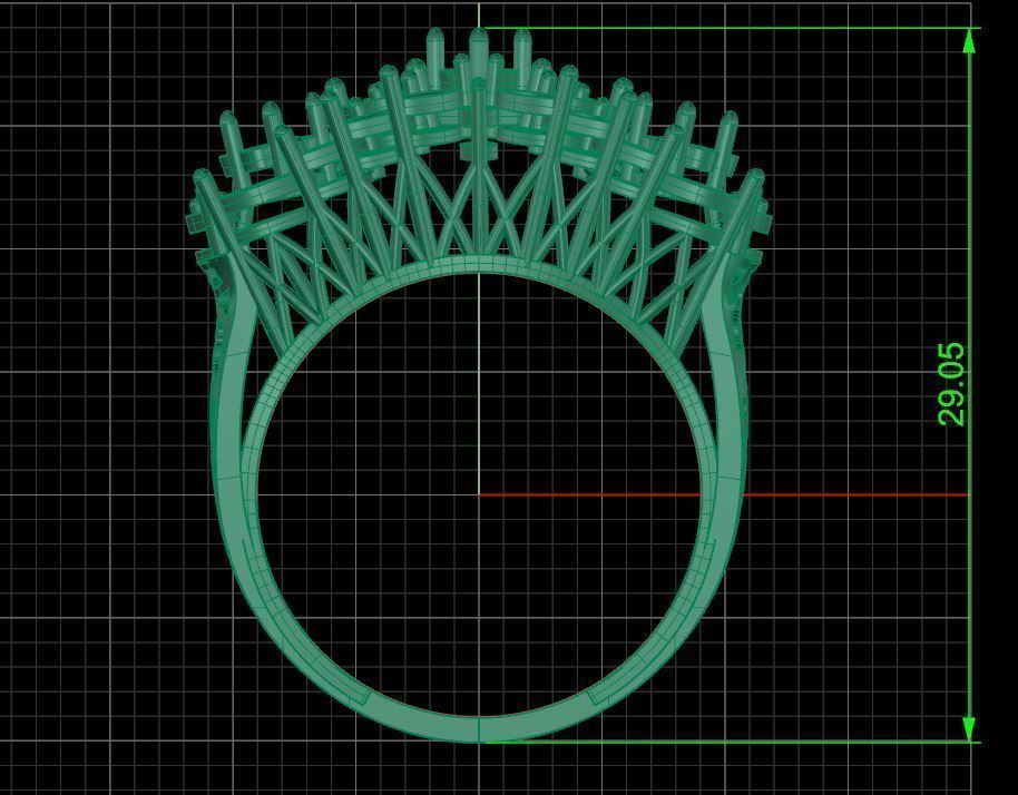 Jewelry ring 170 3D print model_3