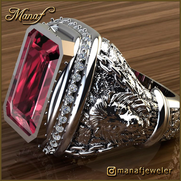 Mens ring STL 3D print model_5