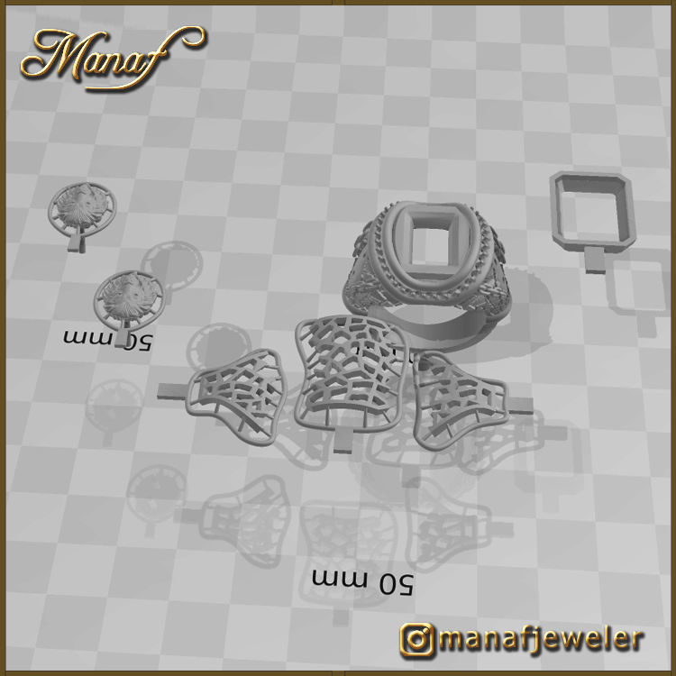 Mens ring STL 3D print model_10