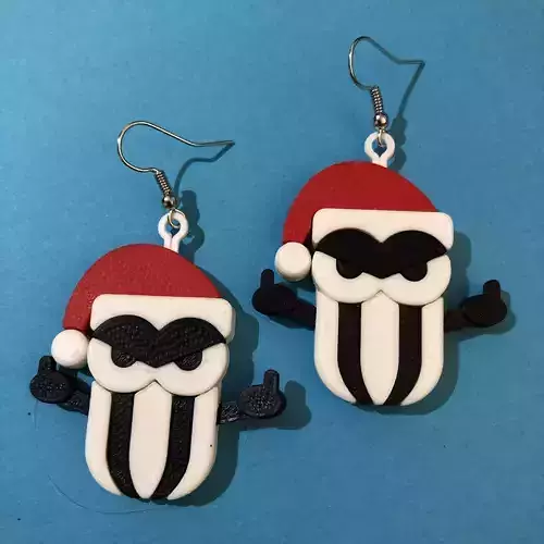 Salty Humbug Earrings 3D print model Salty Humbug Earrings 3D print model