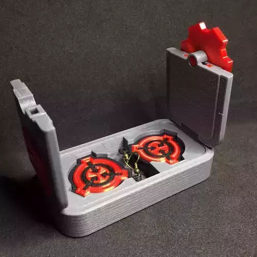 SCP Foundation Logo Earrings 3D print model