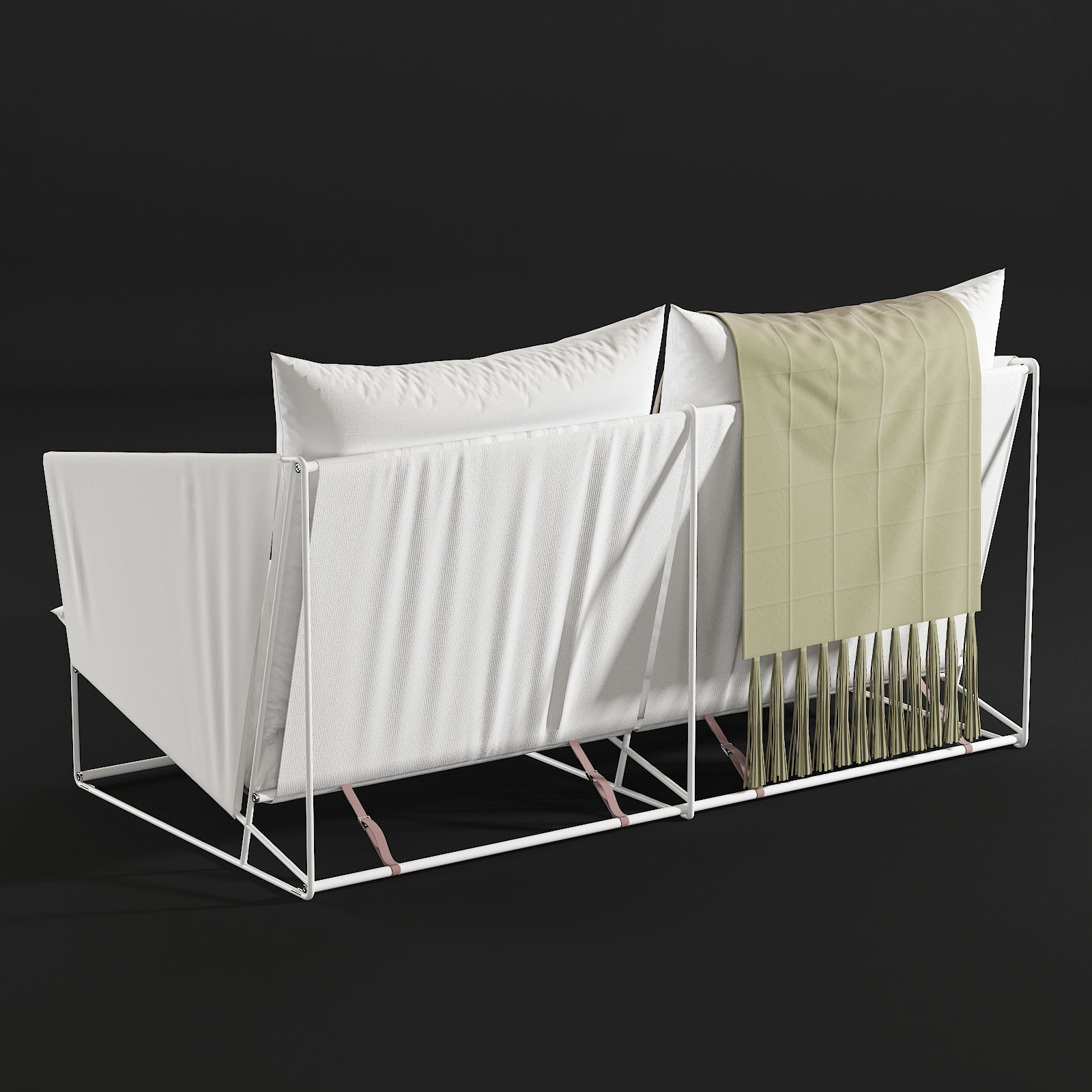 HAVSTEN 2 sofa with pillows 3D model_1