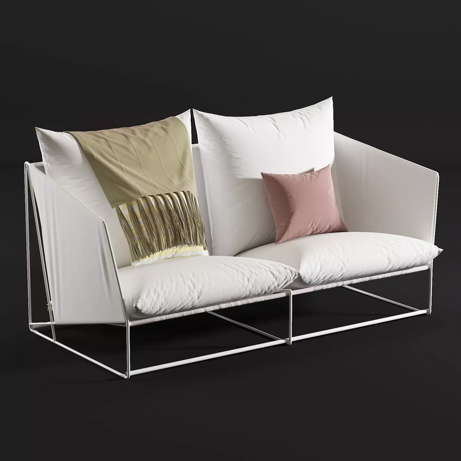 HAVSTEN 2 sofa with pillows 3D model_0